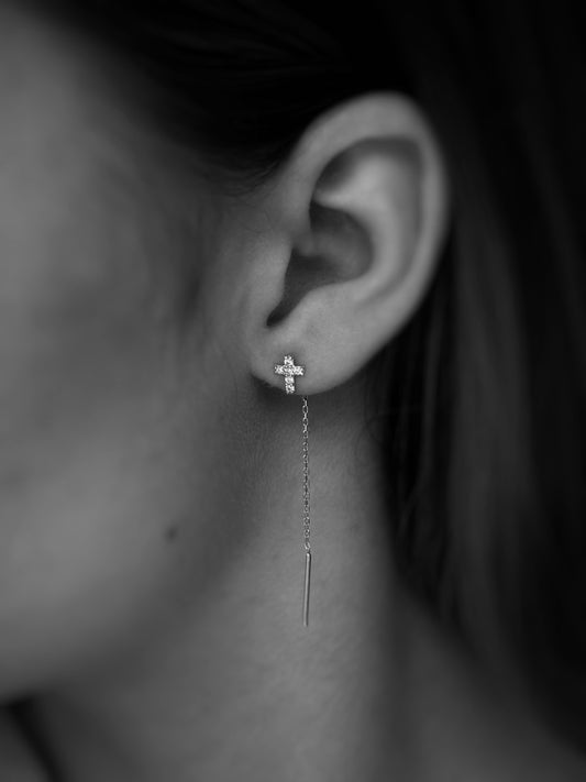 Kolczyki złote krzyżyki