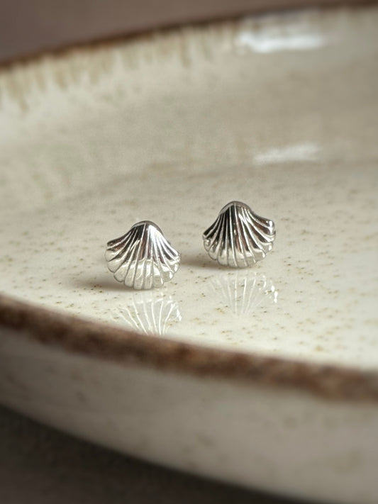 Kolczyki srebrne muszelki