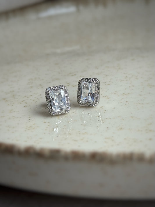 Kolczyki srebrne z cyrkoniami