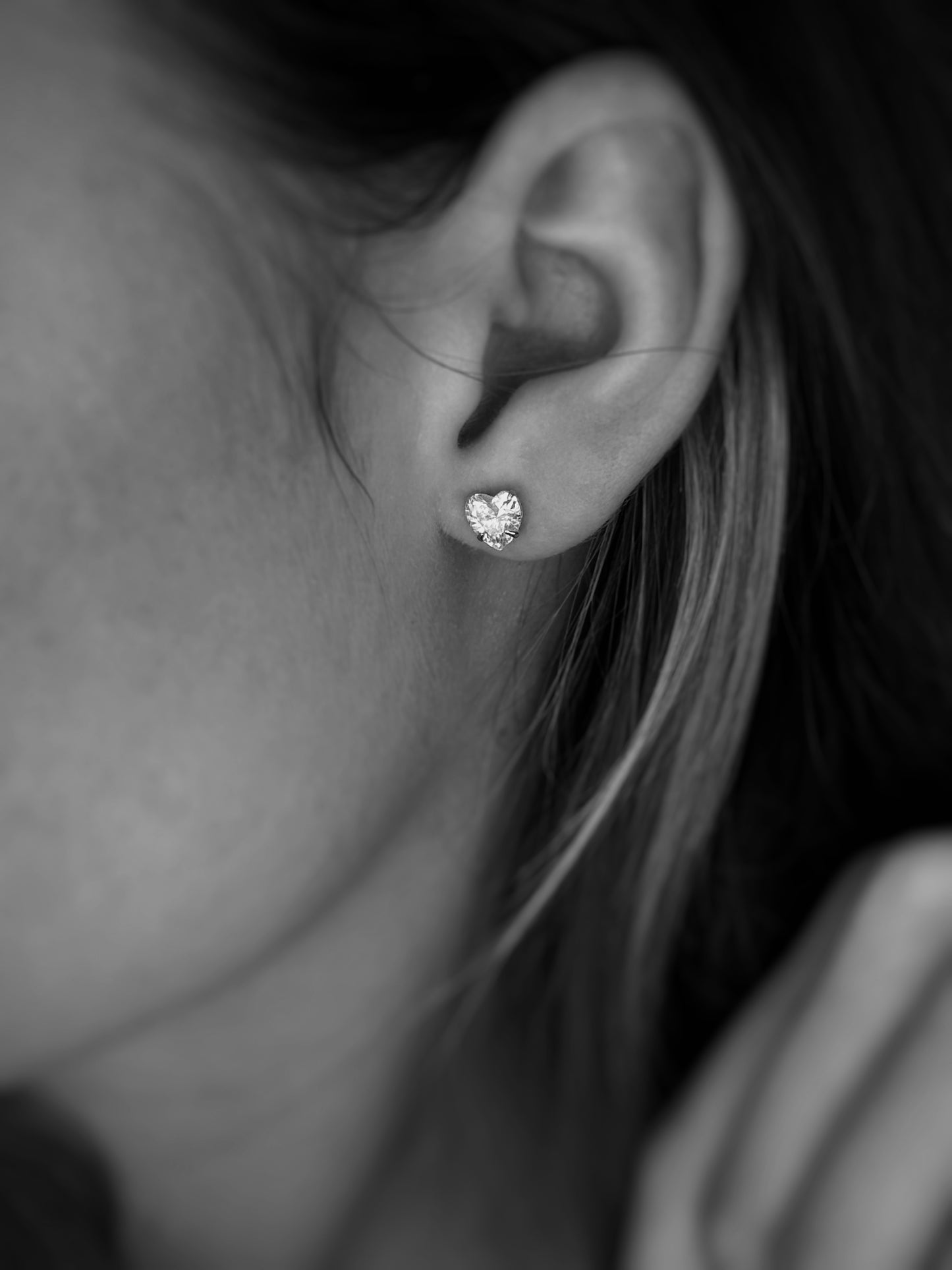 Kolczyki srebrne serduszka