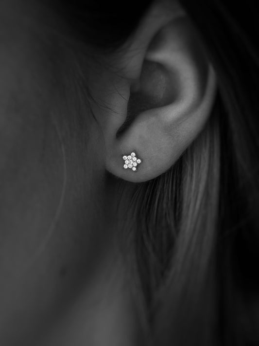 Kolczyki złote gwiazdki