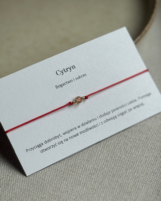 Bransoletka złota z cytrynem